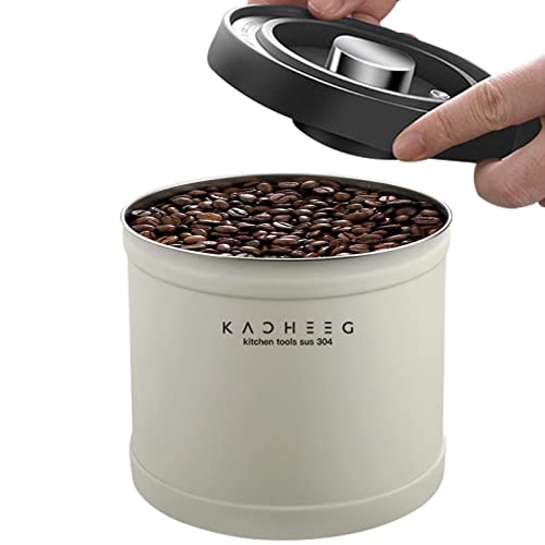 ORTUH 1600 ml Kaffeedose mit Vakuumpumpe – Edelstahl-Kaffeedose versiegelter Aufbewahrungsbehälter – vakuumversiegelte Aufbewahrungsbox für Kaffeebohnen, gemahlenen Kaffee, Lebensmittel von ORTUH