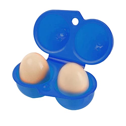 ORTUH Eieraufbewahrungsbox für 2 Eier | Eierbehälter für Camping und Reisen | Tragbarer Eier-Aufbewahrungsbox-Behälter – zusammenklappbarer Eierhalter-Träger für Camping-Picknick im Freien von ORTUH