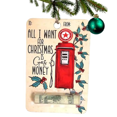 ORTUH Weihnachts-Geldhalter, Brieftaschenkarten, Weihnachtsbaum-Geldhalter aus Holz, Weihnachtsparty-Geschenkkarten für Geldgeschenke, Weihnachts-Partygeschenke von ORTUH