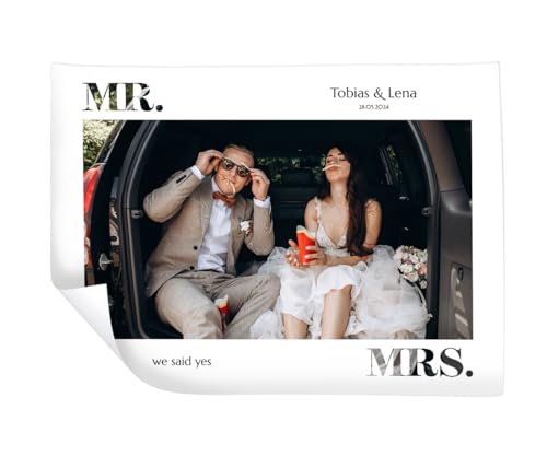 ORWO – Poster selbst gestalten | Poster 30 x 40 cm drucken mit eigenem Bild | gestochen scharfes, mattes Digitaldruckfoto | Fotogeschenk | Foto als Poster (Mr. & Mrs., 30 x 40 (quer)) von ORWONet