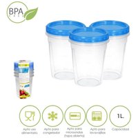 Oryx - Juego Recipientes Plastico Redondos 1 Litro (3 piezas) von ORYX