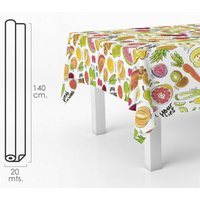 Schmutzabweisende Tischdecke Wachstuchrolle 140 cm. x 20 Meter. Fantasiefrüchte von ORYX