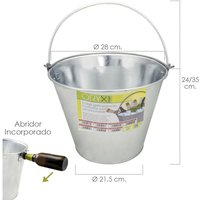 Konischer, verzinkter Eimer 30,0x23 cm 10 Liter 12' von ORYX