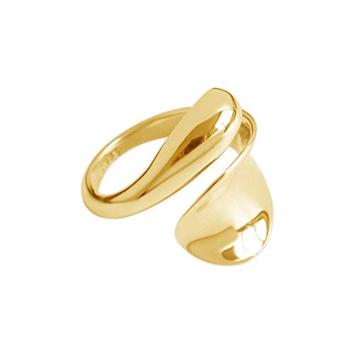 OSALAD 925 Sterling Silber Große Note Snake Rizable Ringe Frauen Luxus Gold Rock Punk Einstellbare Erklärung Schmuck von OSALAD