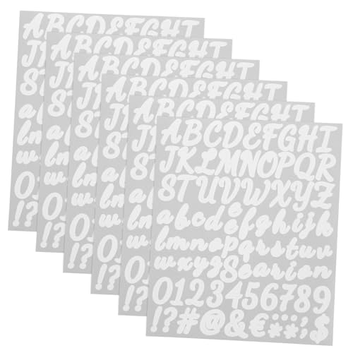 10 Blatt Handgeschriebene Vinyl und Aufkleber Teiliges Selbstklebend für Scrapbooking und Diy Dekoration für Briefkästen Fenster Türen und Mehr von OSALADI