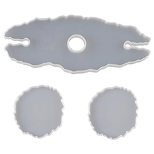 1Satz DIY Kristall Tropfschalen Silikonform Handgemachte Gießform für Weinregal Untersetzer und Tischdekoration und Wiederverwendbar für Projekte von OSALADI