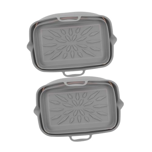 2 Stück Backbleche Für Die Heißluftfritteuse Antihaftbeschichtete Faltbare Ofenmatten Aus Silikon – Auswechselbare Backfolien Für Kleine Küchen Und Unterwegs 2 Stück Backbleche Für Die Heißluftfritteuse Antihaftbeschichtete Faltbare Ofenmatten Aus Silikon – Auswechselbare Backfolien Für Kleine Küchen Und Unterwegs von OSALADI