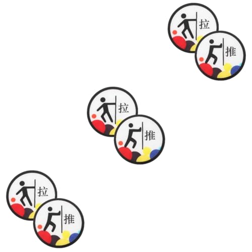 3 Paare Push Pull Türschilder Selbstklebende Erinnerungsaufkleber für Eingangstüren Langlebig und Stilvolle Warnhinweise für Schiebetüren 3 Paare Push Pull Türschilder Selbstklebende Erinnerungsaufkleber für Eingangstüren Langlebig und Stilvolle Warnhinweise für Schiebetüren von OSALADI