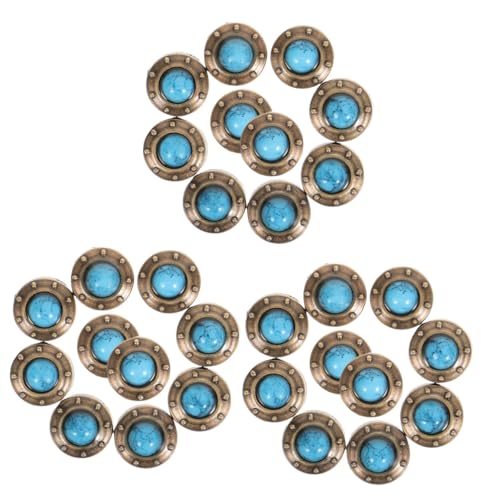 3 Sätze Retro Lederknopf Nieten Diy Dekorative Schnallen Für Koffer Kleidung Antik Vielseitig Einsetzbar Für Projekte 10 Stück * 3 von OSALADI