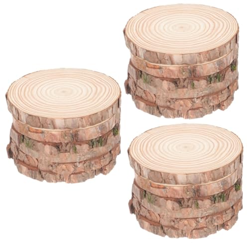 3 Sätze Runde Holzscheiben Unbearbeitete Holzscheiben Hochwertigem Holz Für Diy Bastelprojekte Für Dekorationen Und Untersetzer 6 Stück * 3 von OSALADI
