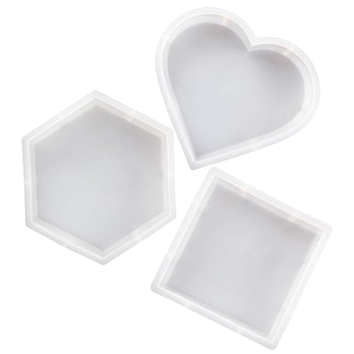 3Stücke Silikonform für DIY Ornamentherstellung Sechseck und Herz Formen für Epoxidharz Bastelprojekte und Kunsthandwerke 3Stücke Silikonform für DIY Ornamentherstellung Sechseck und Herz Formen für Epoxidharz Bastelprojekte und Kunsthandwerke von OSALADI