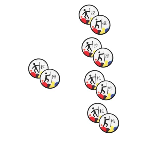 5 Paare Push Pull Türaufkleber Selbstklebende Türschilder für Schiebetüren Hinweiszeichen für Geschäfte und Einfache Installation und Verwendung von OSALADI