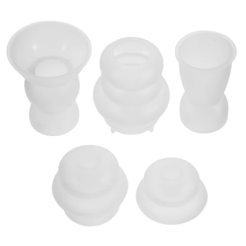 5 Stücke Silikon Kerzenhalter Form Epoxidharz Gussform Silikon Teelicht Moould Für Blumenvase Herstellung DIY Projekte Wohnkultur von OSALADI