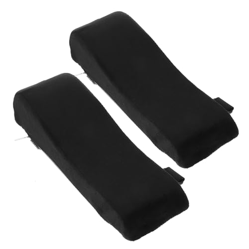 OSALADI 1 Paar Bürostuhl Armlehnenpolster aus Memory Schaum Ergonomisches Kissen für Gaming und Bürostühle Atmungsaktiv Schwarz Lxbxh von OSALADI
