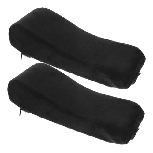 OSALADI 1 Paar Speicherschaum Ellbogenkissen Gaming -Stuhl -armlehnenabdeckungen Anhang Büro Rad Zubehör Armlehne Für Den Stuhl Pads Pad-unterstützung Polyester Black von OSALADI
