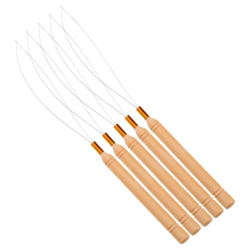 OSALADI 5stücke Perleneinfädler Holz DIY Perlenwerkzeug Zum Basteln Einfaches Auffädeln Von Perlen Flüssigsilberperlen Und Kleinen Perlen Für Perlenschmuck Und Heimwerkerprojekte von OSALADI