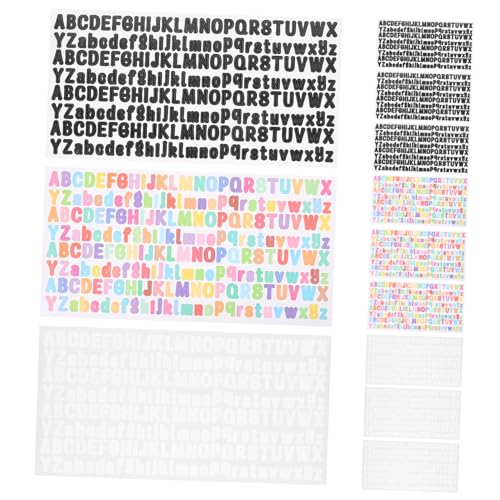 OSALADI 1 Satz Buchstabenaufkleber Diy Alphabet Sticker Für Scrapbooking Vielseitig Einsetzbar Für Briefkästen Flaschen Karten Und Mehr Farben 12blätter von OSALADI