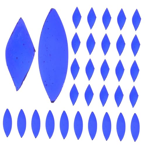 OSALADI 1 Satz Bunte Glasstücke Blattform Iridescentes Mosaik Für Diy Projekte Für Kunsthandwerk Und Gartenkunstgestaltung Große Kleine 35 Stück von OSALADI