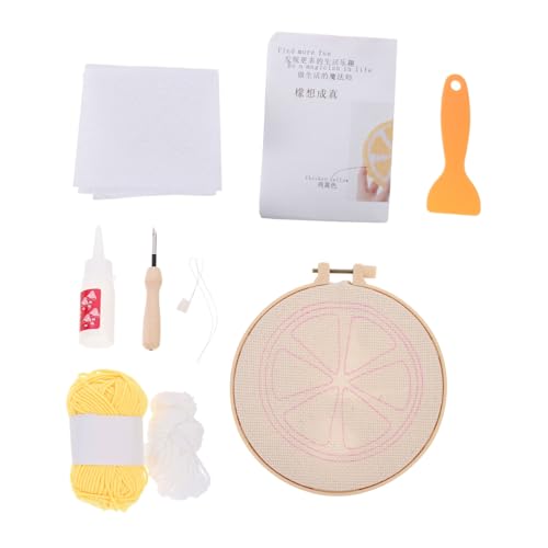 OSALADI 1 Satz DIY Punch Needle Untersetzer Handwerksmaterial für Anfänger und Fortgeschrittene Sticknadeln und Robustem Zubehör für Tischdekoration von OSALADI