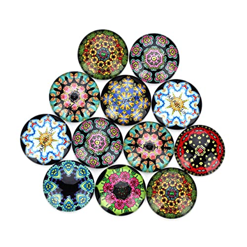 OSALADI 1 Satz DIY Rundglas Patches Mosaiksteine für Schmuckdesign und Bastelprojekte für Hochzeiten Geburtstagsgeschenke und Dekorationen von OSALADI