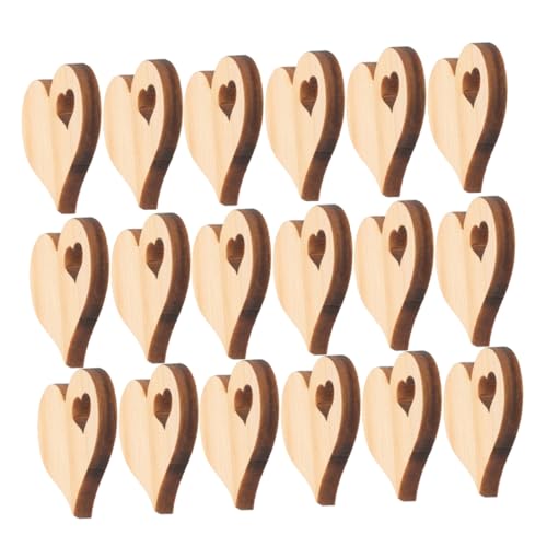 OSALADI 1 Satz Dekoration Unbehandelte Holzherzen Zum Basteln Diy Materialien Für Hochzeiten Und Kreative Projekte Große Herzscheiben Glatte Oberfläche Für Gestaltung 100 Stück von OSALADI