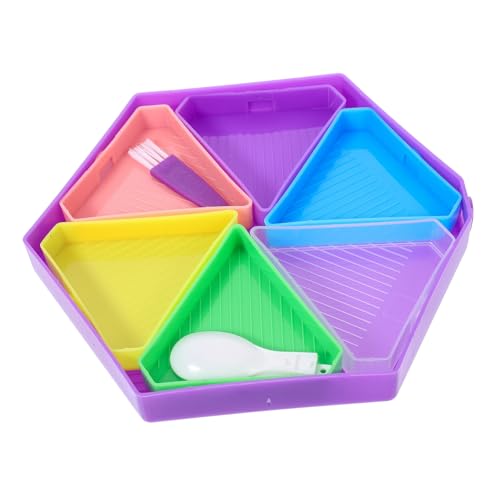 OSALADI 1 Satz Diamant-bildtabletts Werkzeug Edelsteine Diamanten Veranstalter Sorter Perlen Tablett Mit Strassplatten Diamant-Organizer Kleber-aufbewahrungshalter Pp von OSALADI