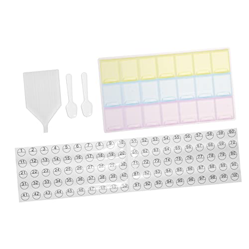 OSALADI 1 Satz Diamantmalerei Aufbewahrungsbox Fächer Tragbar Langlebigem mit Öffnungstablett für DIY Zubehör Schmuck und Bastelbedarf von OSALADI