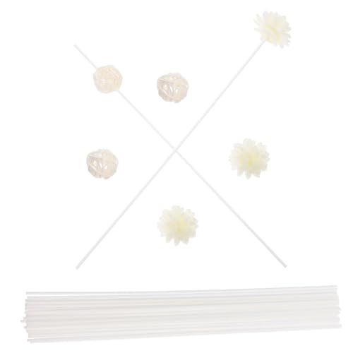 OSALADI 1 Satz Diffusor Stöcke Erfrischer Tragbar Groß Schilf Rattan Duft Hochzeits-aromatherapie-Sticks Aromatherapie-stäbchen Ersatz-aromasticks Ballaststoff Weiß von OSALADI