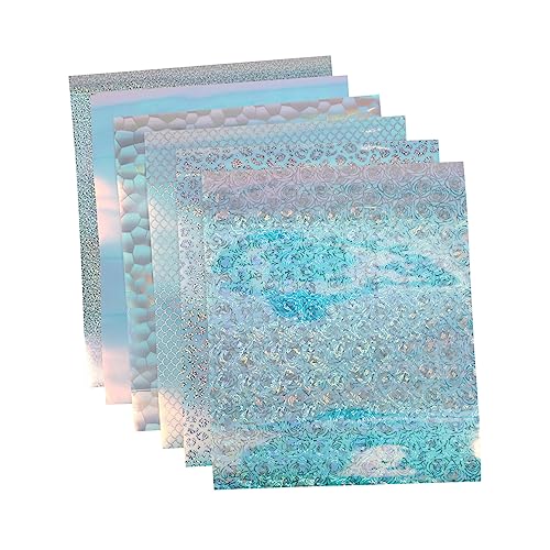 OSALADI 1 Satz Farbwechselnde Selbstklebende Vinylfolien Für Diy Wand Und Auto Design Holografisches Für Becher Handwerk Und Mehr 6 Stück von OSALADI