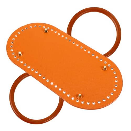 OSALADI 1 Satz Haken- und Strickzubehör Tasche praktischer Basisgriff Grundplatte weben Webenbasis Basis aus handgefertigtem Kunstleder Kunstlederbasis zum Stricken Bastelunterlage Metall von OSALADI