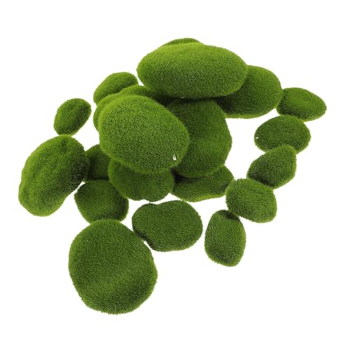OSALADI 1 Satz Künstliche Moossteine Für Mikrolandschaften Dekorative Steine Für Terrarien Bonsai Zimmerpflanzen Und Aquarien Verschiedene Langlebig Und Vielseitig Einsetzbar 20 Stück von OSALADI