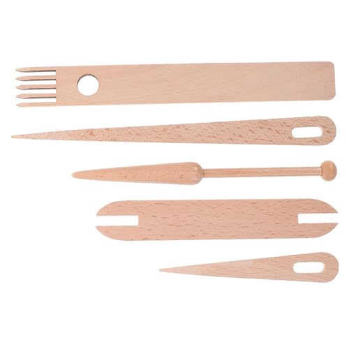 OSALADI 1 Satz Loom Accessoires Set Handwerklicher Webstuhl Deckenwebige Webstuhl Stopf-mini-webstuhl-Werkzeug Kit Zur Herstellung Von Webdecken Strickwebstuhl Webwerkzeugsatz Holz Beige von OSALADI