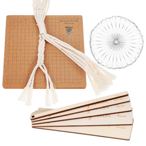OSALADI 1 Satz Mit Seil gepolstertes Brett Makramee Anfänger Bechtebrett Kabel Blockierbrett häkeln für Sperrtafel Projekttafel Knoten Armbandprojekt Holzbrett Korkplatte OSALADI 1 Satz Mit Seil gepolstertes Brett Makramee Anfänger Bechtebrett Kabel Blockierbrett häkeln für Sperrtafel Projekttafel Knoten Armbandprojekt Holzbrett Korkplatte von OSALADI