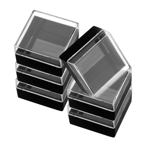 OSALADI 1 Satz Muster Vitrine Anzeige Probe Schaukästen Aufbewahrungsbehälter Mineralien Sammlerstück Exemplare Für Übersichtliche Vitrinen Mineralischer Musterkoffer Acryl Schwarz 6 Stück von OSALADI