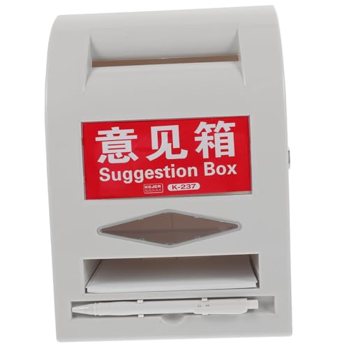 OSALADI 1 Satz Notpapiervorschlag Box sperren Key Lockbox Wahlurnen Vorschlagsboxen Vorschlagspostfach Wandmontierte Aufbewahrungsboxen wandmontierte Boxen Abs Weiß von OSALADI