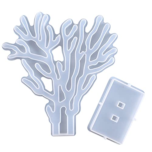 OSALADI 1 Satz Schimmel Untersetzer Formen Silikon Sterben Einfache Diy-form Kreative Kristall-epoxy-form Einfache Form Silikonform Diy Manuelle Form Umgekehrte Form Weiß Kieselgel von OSALADI