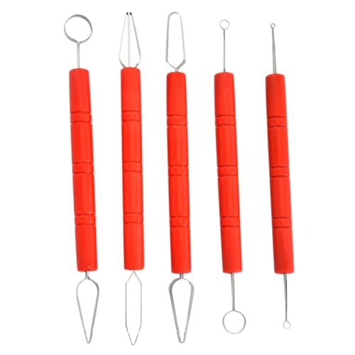 OSALADI 1 Satz Schnitz Messer Set Carving Töpferei Keramik Schnitzen Cutter Töpferwerkzeugsatz Für Tonformwerkzeug Tonwerkzeuge Formen Tonbildzeuge Rostfreier Stahl 5 Stück von OSALADI