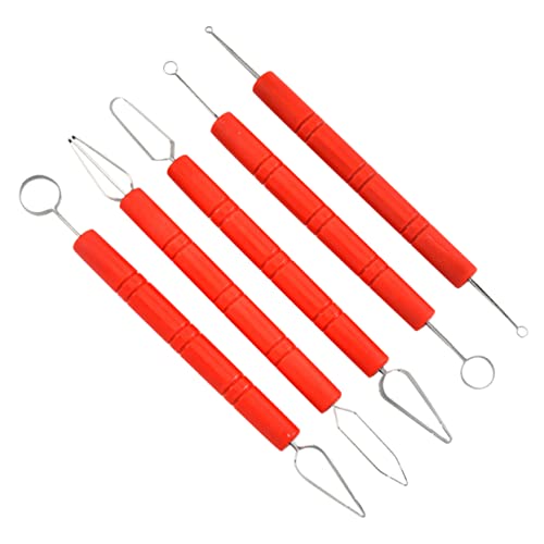 OSALADI 1 Satz Schnitz Messer Set Töpferwerkzeugsatz Keramik Schnitzen Modelliermasse Cutter Bildhauerei Modellieren Ton Carving Töpferei Für Rostfreier Stahl 5 Stück von OSALADI
