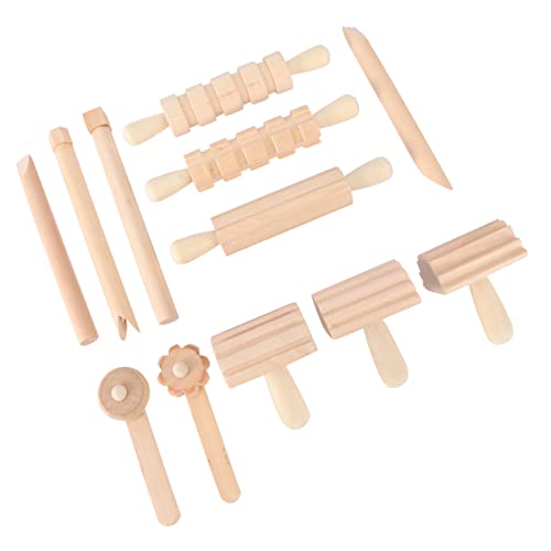 OSALADI 1 Satz Teiliges Holz Knetwerkzeug für Töpferwerkzeug zur Modellierung von Knete und Plastilin für Kreative Bastelprojekte und Knetkunst von OSALADI