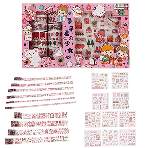 OSALADI 1 Satz Teiliges Set Dekorative Washi Tapes mit Niedlichen Cartoon Aufklebern für Scrapbooking Journaling und Bastelprojekte und Zubehör für Notizbücher und OSALADI 1 Satz Teiliges Set Dekorative Washi Tapes mit Niedlichen Cartoon Aufklebern für Scrapbooking Journaling und Bastelprojekte und Zubehör für Notizbücher und von OSALADI