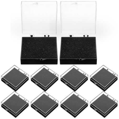 OSALADI 1 Satz Vitrine Schmuck Container Veranstalter Abzeichen Fall Abzeichenhalter Kleine Plastikkoffer Geschenkbox Medaillenausstellungsfall Abzeichen-Organizer Schwamm Schwarz 10 Stück OSALADI 1 Satz Vitrine Schmuck Container Veranstalter Abzeichen Fall Abzeichenhalter Kleine Plastikkoffer Geschenkbox Medaillenausstellungsfall Abzeichen-Organizer Schwamm Schwarz 10 Stück von OSALADI