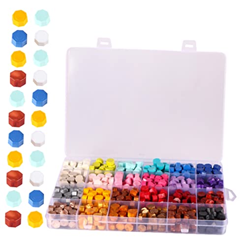 OSALADI 1 Schachtel Wachssiegelperlen Set Praktischer Box Farben für Hochzeitseinladungen Briefumschläge und Diy Projekte Vielseitig Einsetzbar Einfach zu Handhaben für Persönliche und von OSALADI