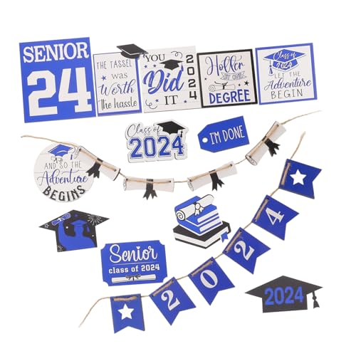 OSALADI 1 Set Dekorationen Für Abschlussfeiern LED Tabletts Abgestufte Hochzeits Schlüsselregal Dekore Party Ornamente Tablett Schild Holztablett Dekore Abschluss Requisiten von OSALADI