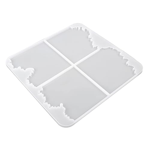 OSALADI 1 Stück Diy Silikonform für Unregelmäßige Ozeanwelle Kreative Untersetzer und Tischdekoration Epoxidharz Gießform für Heimwerkerprojekte Weiße Quadratische Form mit Vier Fächern OSALADI 1 Stück Diy Silikonform für Unregelmäßige Ozeanwelle Kreative Untersetzer und Tischdekoration Epoxidharz Gießform für Heimwerkerprojekte Weiße Quadratische Form mit Vier Fächern von OSALADI