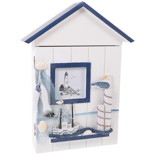 OSALADI 1 Stück Schlüsselaufbewahrungsbox aus Kiefernholz Mediterranes Design Dekorative Schlüsselablage für Eingangsbereich Vielseitig Einsetzbar als Wohnaccessoire von OSALADI