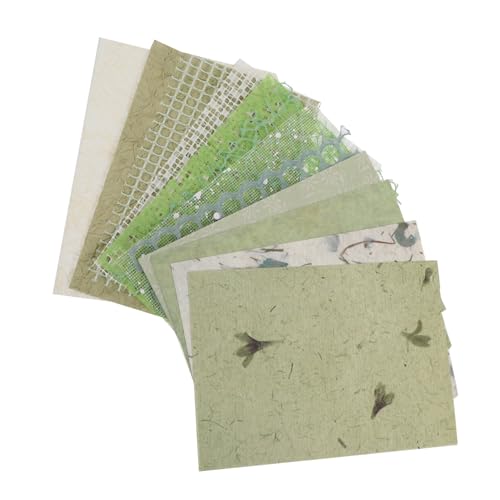OSALADI 1 Vintage -Papier Journaling Junk-Journal Sammelalbum Scrapbooking -Vorräte Scrapbook-Kit Handwerk Tagebuchmaterial Papier dekoratives Scrapbook-Papier Light Green von OSALADI