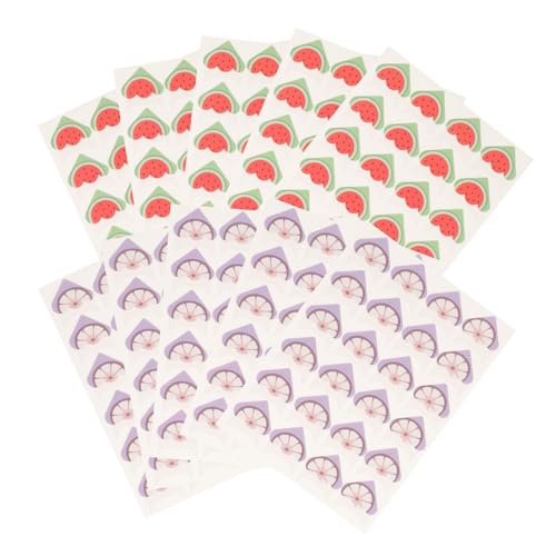OSALADI 10 Blatt Selbstklebende Fotoecken Aufkleber Papier Obst Wassermelone Lila Langlebig und Leicht für Scrapbooking Fotoalben DIY Bastelprojekte und Bilderrahmen von OSALADI