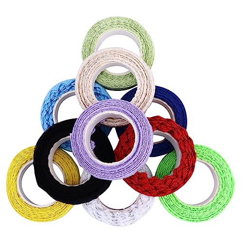 OSALADI 10 Rollen Selbstklebendes Spitzenband Dekoratives Klebeband für Diy Projekte Scrapbooking und Kartenverschönerung Elegantes Design für Kreative Bastelarbeiten von OSALADI