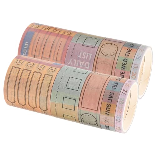 OSALADI Washi Tape Satz 10 Rollen Kreatives Selbstgemacht Papierband für Monatsplaner Beschreibbar Bunte Kalender Dekoration für Scrapbooking und Journaling von OSALADI