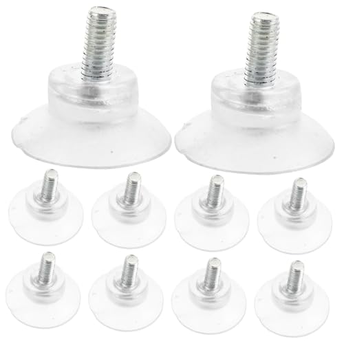 OSALADI 10 Stück Antirutschmatte aus Glas Saugnäpfe aus Kunststoff Abstandshalter für Saugnapf Klarer Saugnapf für Glastisch Saugnapf ersetzen PVC-Kunststoff Transparent von OSALADI